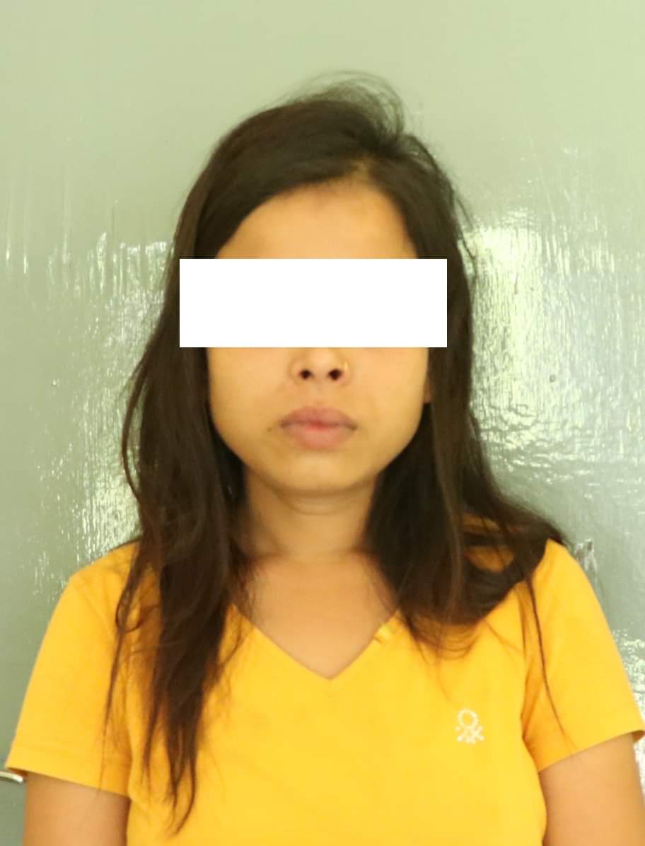 A woman was caught red handed with 50 grams of Brown sugar