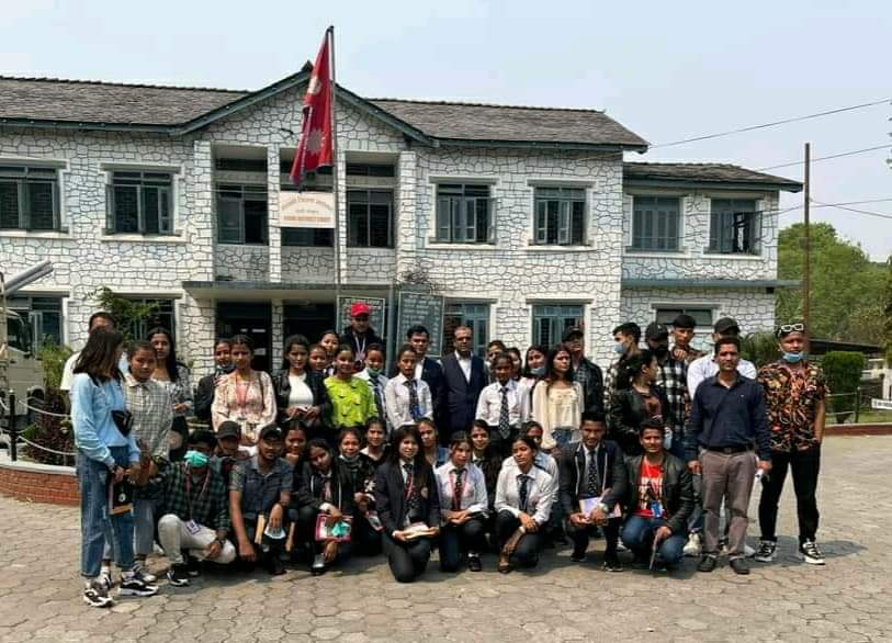 जिभिएन कलेज नेपालगन्जमा  कानुन विषय लिएर पढ्ने विद्यार्थीहरुद्वारा गण्डकी प्रदेश भिजिट