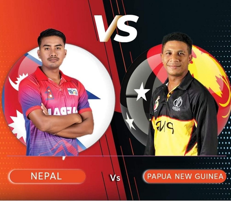 नेपाल र पपुवा न्युगिनीबीचको पहिलो एक दिवसीय क्रिकेट आज हुँदै