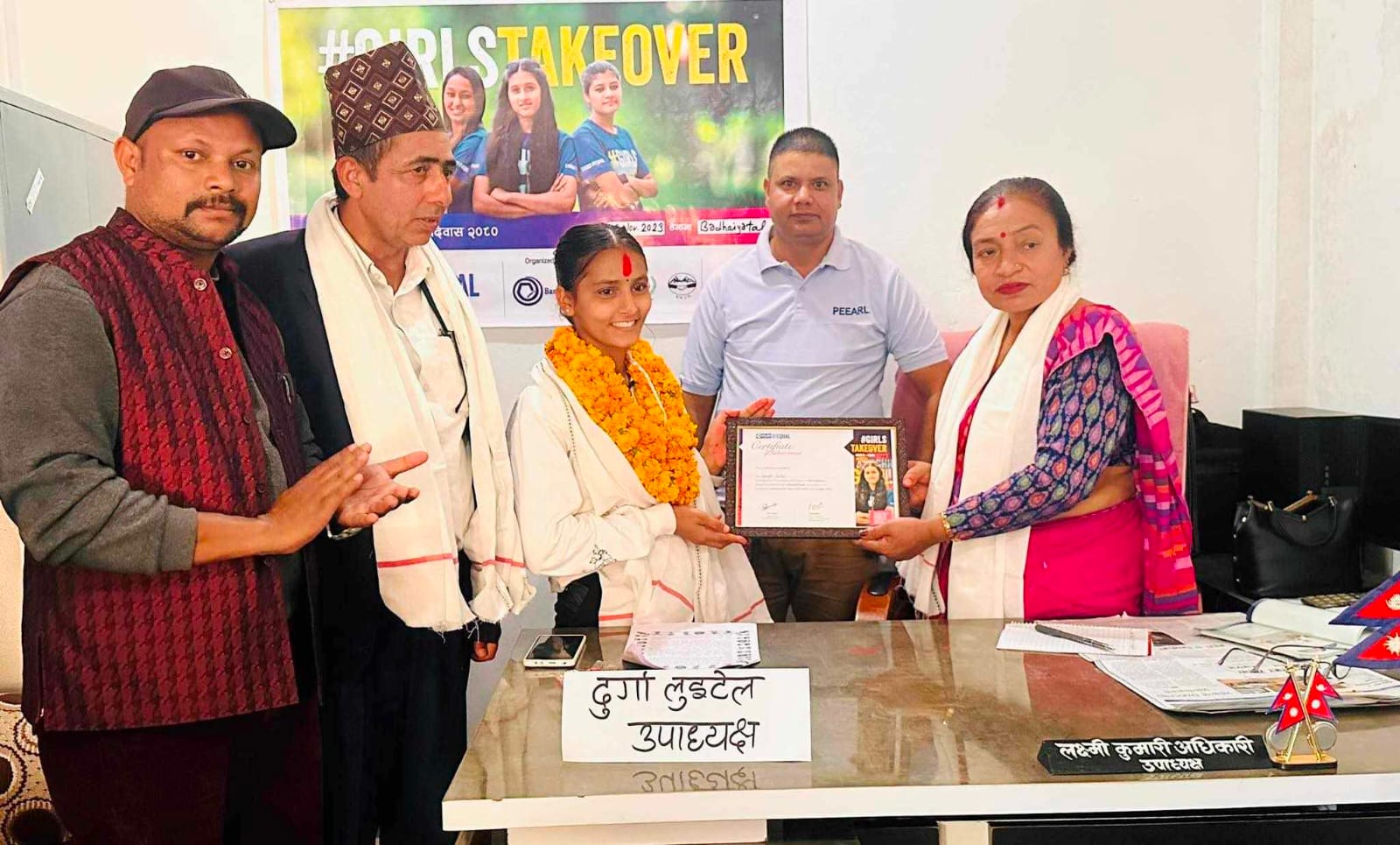 बालिका दुर्गा लुईटेलद्धारा गाउँपालिका उपाध्यक्षको भूमिका निर्वाह