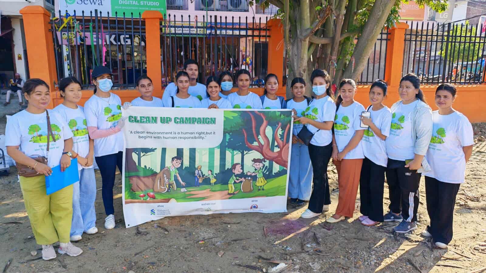 बागेश्वरी मन्दिर परिसरमा सामुदायिक सरसफाई